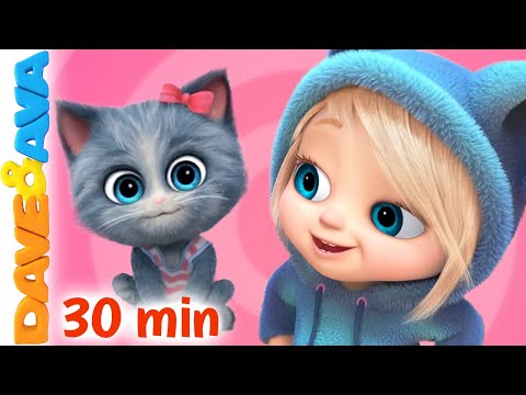 🐭 Little Kittens, Johny Johny Yes Papa and More Nursery Rhymes & Baby Songs | Dave and Ava 🐭