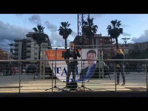 Primo Comizio Flavio Stasi Piazza Bernardino LeFosse CoriglianoRossano Area Rossano 5 maggio 2019