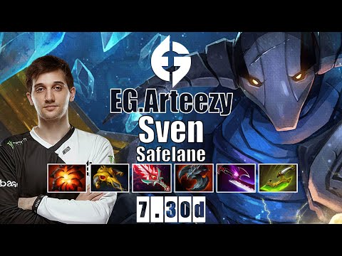 Sven Safelane | EG.Arteezy | FARM FAST LIKE ARTEEZY AND FREE MMR | 7.30d Gameplay Highlights