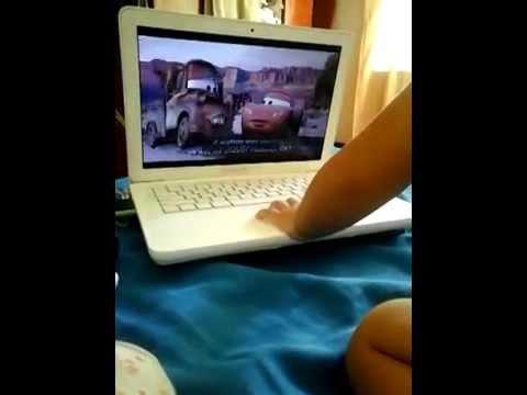 Jarvane watching his favourite Disney's Cars