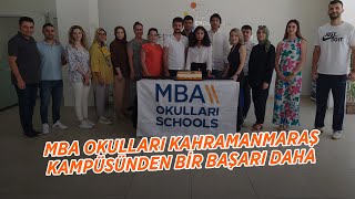 MBA OKULLARI KAHRAMANMARAŞ KAMPÜSÜNDEN BİR BAŞARI DAHA