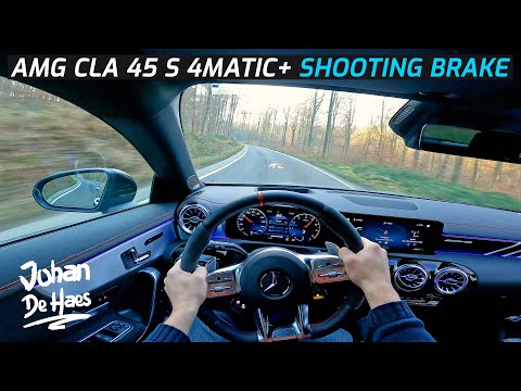 MERCEDES-AMG CLA 45 S 4MATIC+ SHOOTING BRAKE POV test drive (0-100 in 4 sec)