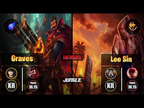 Tarzan GRAVES (Jungle) [Phase Rush] VS LEE SIN - Challenger KR Patch 10.15