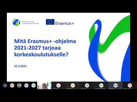 , title : 'Mitä Erasmus+-ohjelmakausi 2021 - 2027 tuo korkeakoulutukselle?'