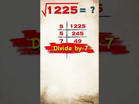 Square Root of 1225 / 1225 ka vargmul / #shorts #viral #vargmul  #squareroot #publicmaths #math