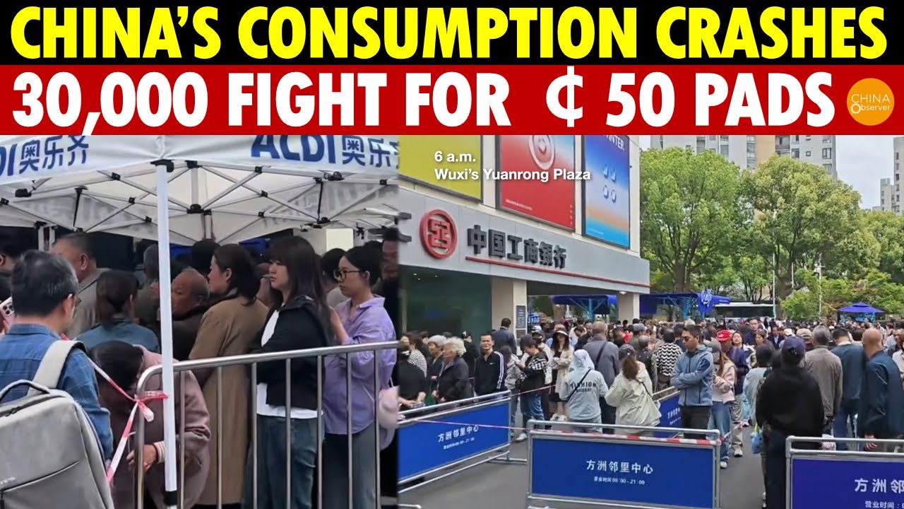 China’s Consumption Crashes, 30,000 Rush into Aldi, Scrambling for 50-Cent Sanitary Pads