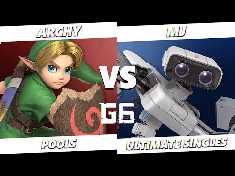 Glitch 6 SSBU -  Archy (Young Link, Sheik) VS  MJ (R.O.B.) Smash Ultimate Pools