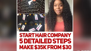 Start Your Virgin Hair Company & Make $35K With 5 Easy Steps