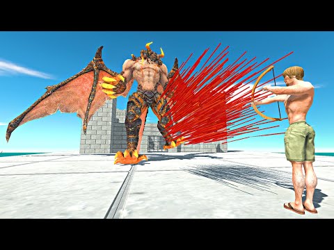 GOD ARCHER PUSHES MONSTERS TO THE SEA AND DESTROYS - Animal Revolt Battle Simulator | ARBS