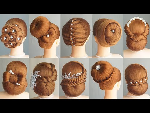 10 Simple And Easy Hairstyle With 1 Donut | Hair Bun...
