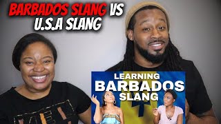 🇧🇧 LET'S LEARN BARBADOS BAJAN SLANG! American Couple Reacts "Bajan Slang vs US Slang"