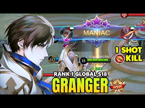 Maniac !! Granger Best Build 2021~ Top 1 Global Granger S18 Gameplay ~  Mobile Legends