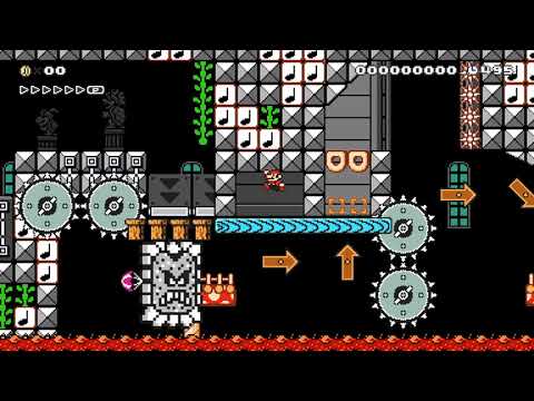Tactical Thwomp Tower by Divine0654 🍄 Super Mario Maker 2 ✹Switch✹ #bfq