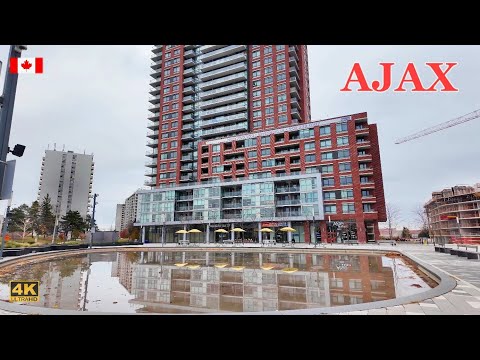 AJAX Ontario CANADA Waterfront Walking Tour 4K