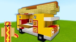 Minecraft Tutorial: How To Make A Hot Dog Food Truck "2020 City Tutorial"