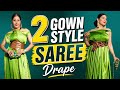 Saree Drape For Party Unique Party Style Saree Drape For Girls Mehandi Sangeet Function Saree Drape
