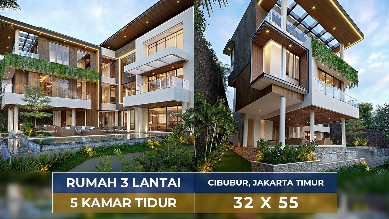 Video 3D Desain Rumah Modern 3 Lantai Bapak MBK 1491