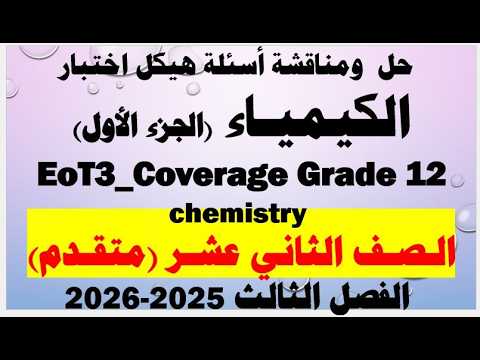 حل وشرح أسئلة هيكل الاختبار النهائي الجزء الأول