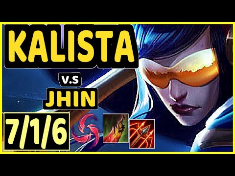 LUGER (KALISTA) vs JHIN - 7/1/6 KDA BOTTOM ADC CHALLENGER GAMEPLAY - EUW