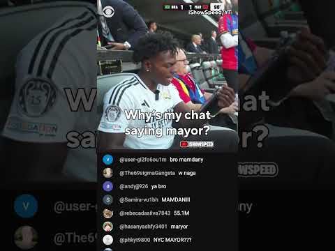 Speed’s live chat tells him that he’s sitting next to the mayor of New York City #shorts