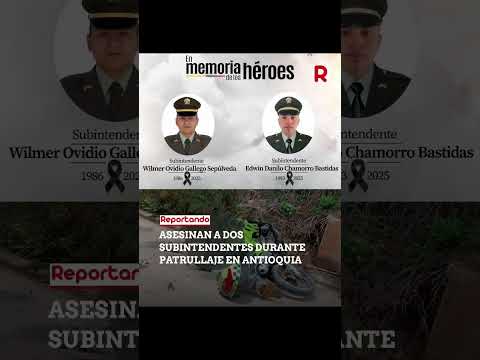 Dos policías fueron asesinados durante un patrullaje en Betulia, Antioquia.