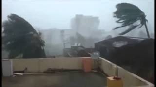 Cyclone HudHud Exclusive Video  Wind Speed of 190 200 Kmph Strikes Visakhapatnam