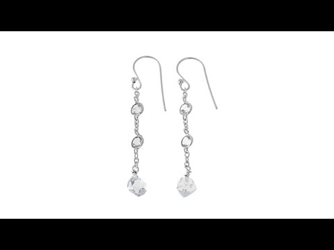Deb Guyot Herkimer "Diamond" Quartz "Yard" Earrings