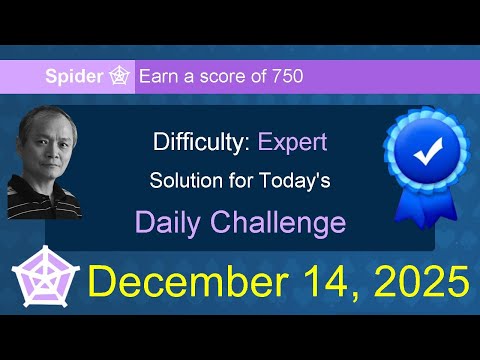 Microsoft Solitaire Collection: Spider - Expert - December 14, 2025