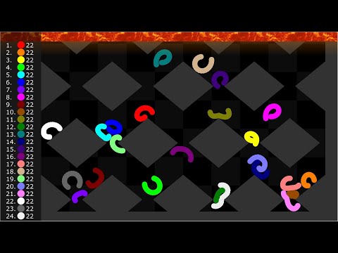 Growing Worm Survival Race in Algodoo