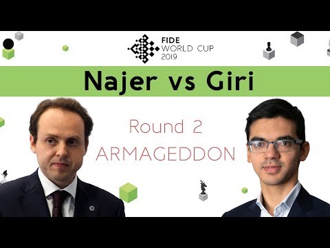 Evgeniy Najer - Anish Giri | Armageddon | FIDE World Cup 2019 |
