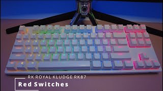 [ASMR]  RK ROYAL KLUDGE RK87 Red Switches (No Talking) Typing