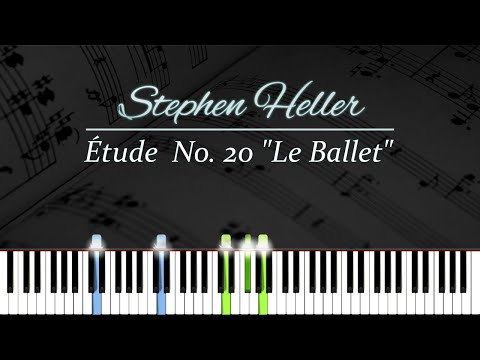 Étude No. 20 "Le Ballet" - Stephen Heller | Piano Tutorial | Synthesia | How to play