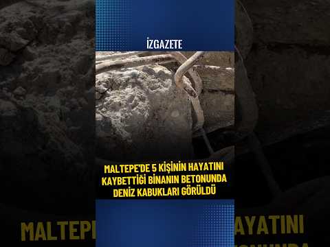 Maltepe'de 5 kişinin hayatını kaybettiği binanın betonunda deniz kabukları görüldü #maltepe #enkaz