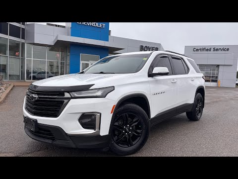 2022 Chevrolet Traverse AWD 4dr LT Cloth w/1LT in White for sale at Boyer Chevrolet Lindsay Ltd. in Lindsay, ON