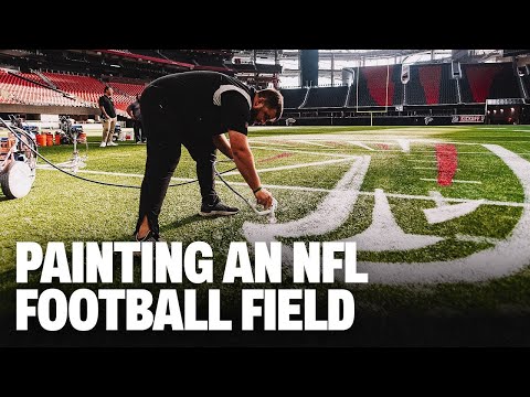 Painting an NFL Football Field | Atlanta Falcons
