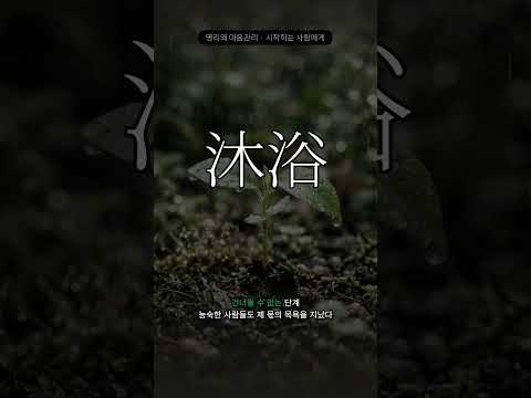 시작하는 사람의 서투름 | 장생과 목욕