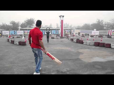 Virat Kohli's Lofted Drive through - Trick Shot during MRF Shoot!