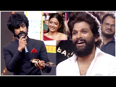 Icon Star Allu Arjun & Rashmika Mandanna Get Stunned With Arjun Das Dynamic Voice At SIIMA