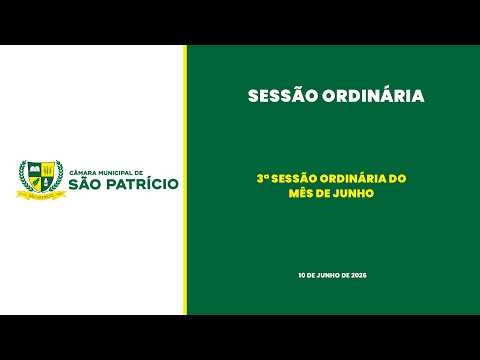 3ª SESSÃO ORDINÁRIA DE JUNHO