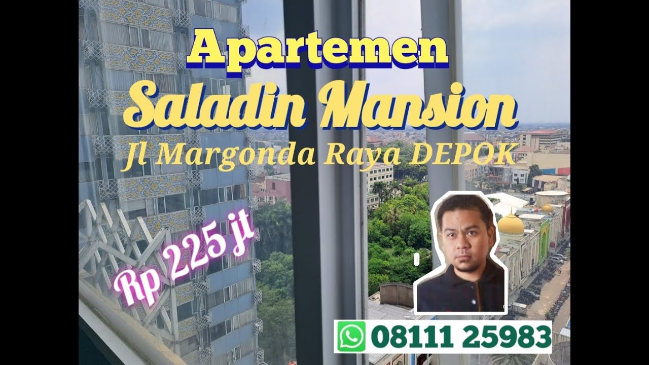 Jual Cepat Harga Bu 1 Unit Apartemen Saladin Mansion di Jln Margonda Raya Dekat Kampus Ui Depok