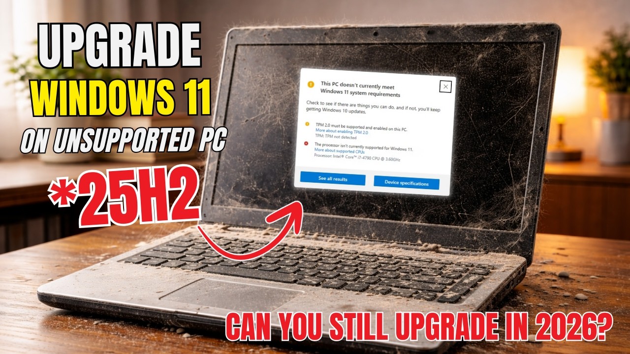 Upgrade Windows 11 on Old PCs in Minutes (No Requirements!)