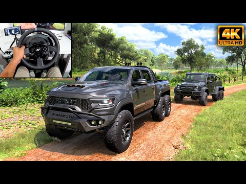 RAM TRX 6x6 & Mercedes-Benz G63 6x6 | OFFROAD CONVOY | Forza Horizon 5 | Thrustmaster T300RS
