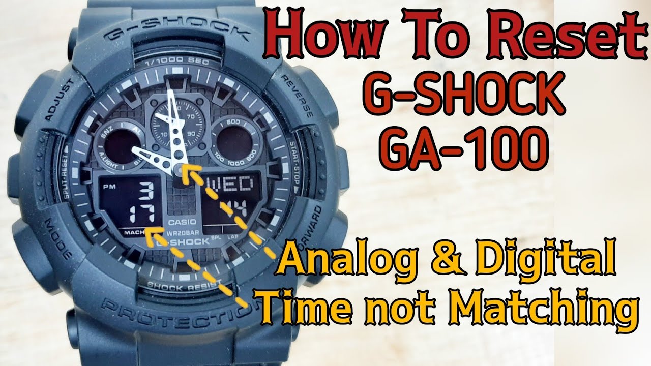 How To Reset CASIO G-SHOCK GA-100 Watch | Hands Alignment Adjusting | SolimBD