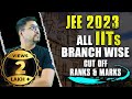 IITs Branch wise Cutoff, Ranks & Marks 2023 | JEE 2023 | Harsh Sir | Vedantu JEE Made Ejee