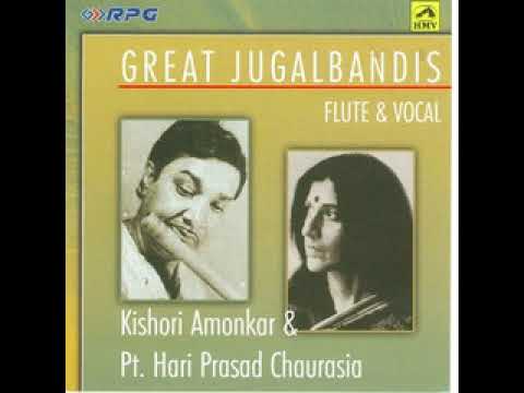Raag Bhoopali (Alap) - Shreemati Kishori Amonkar & Pandit Hariprasad Chaurasia