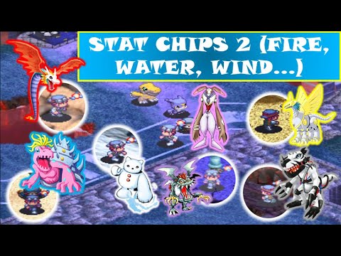 Digimon World 2003 Gameplay - Stat Chips 2 (Fire Chip, Water Chip, Ice Chip...etc) [Rare Drop]