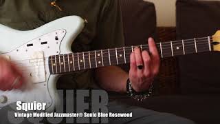 Video thumbnail for Squier Vintage Modified Jazzmaster® Sonic Blue Rosewood by MyDukkan