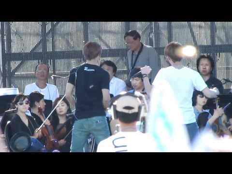 [111009] Fiction - B2ST (rehearsals) @ KBS Free Concert - Overpeck Park