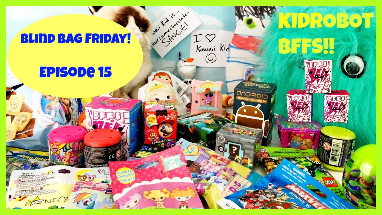 Blind Bag Friday! Ep. 15 Minecraft Kidrobot BFFS Tokidoki Neon Star Mario Chocolate Egg