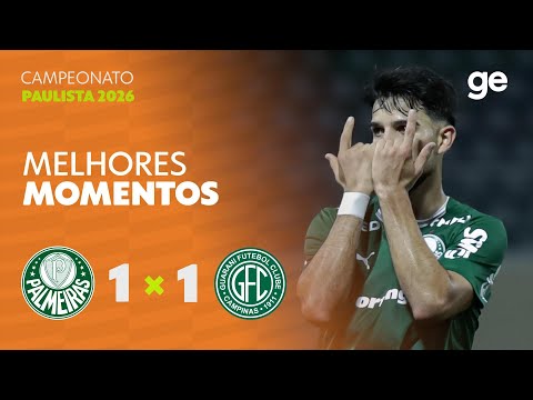 PALMEIRAS 1 x 1 GUARANI | MELHORES MOMENTOS | 8ª RODADA | CAMPEONATO PAULISTA | ge.globo